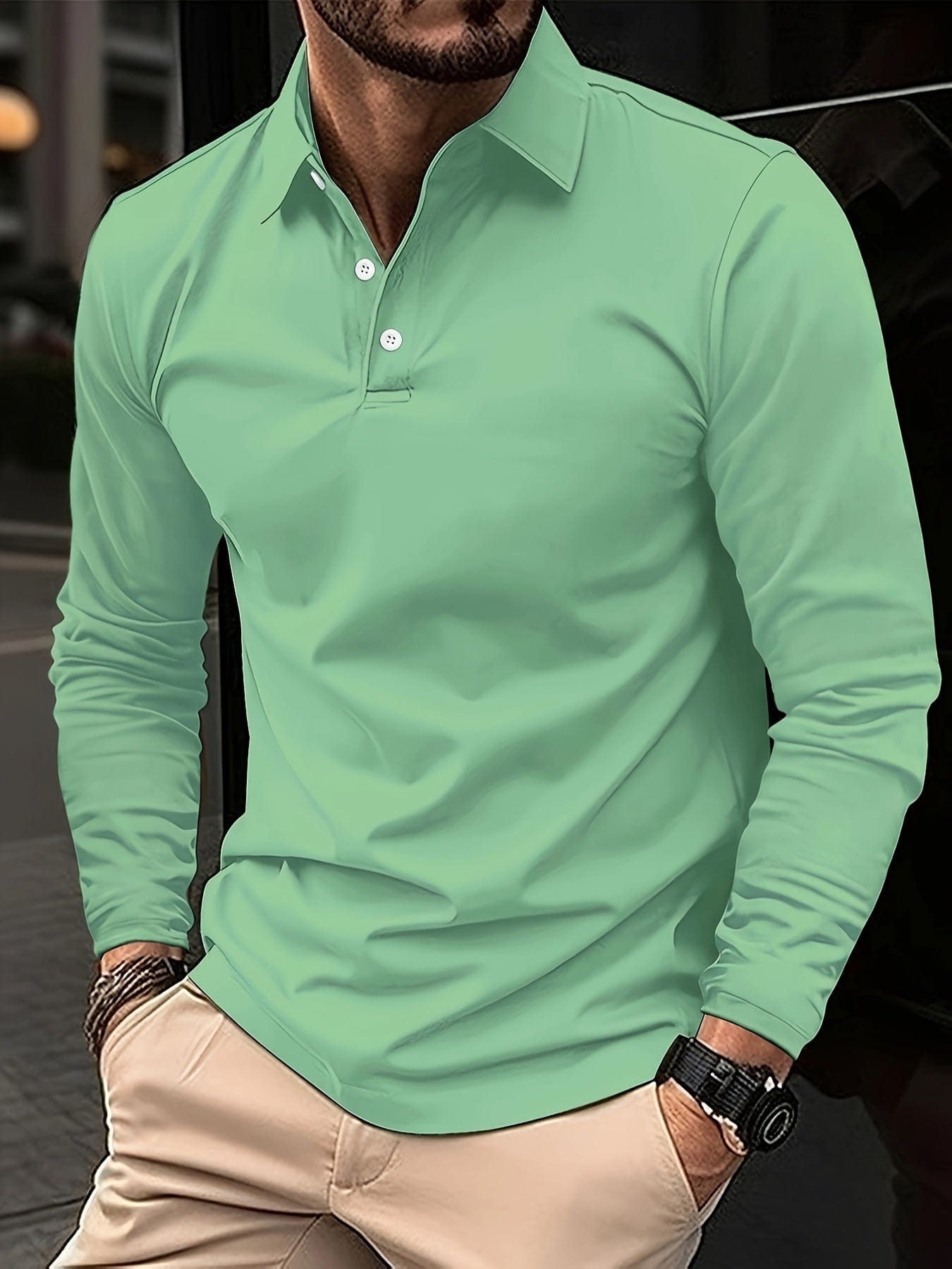 Sjoerd | Long Sleeve Polo Shirt